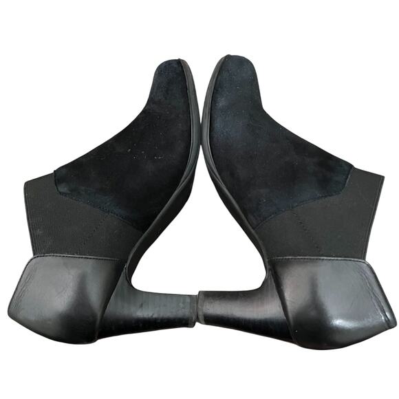 Abeo Womens Victory Black Suede Leather Heel Booties Size 6.5N B.I.O. System - Picture 4 of 10